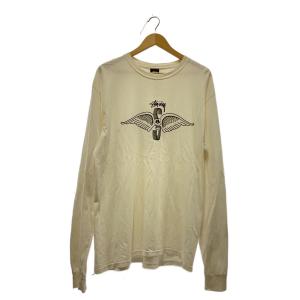 STUSSY◆長袖Tシャツ/L/コットン/WHT//