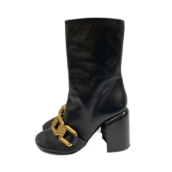 JIL SANDER◆ブーツ/37/BLK/JS37232C