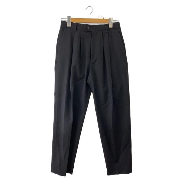 stein◆18SS/WIDE TAPERED TROUSER/S/ウール/BLK/無地/ST.17...