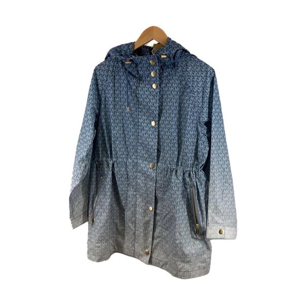 MICHAEL KORS◆コート/S/ポリエステル/BLU/総柄/JS420EFES8/マークジェイ...