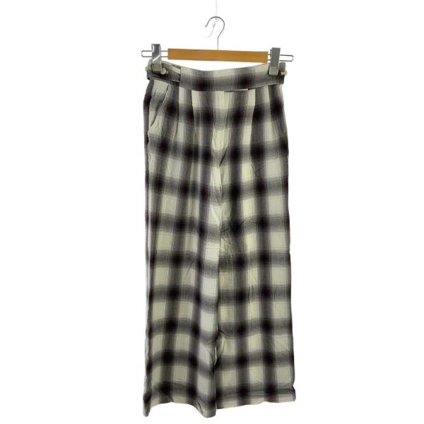 PHEENY◆Rayon ombre check 2 tuck/ボトム/1/レーヨン/BRD/オンブ...