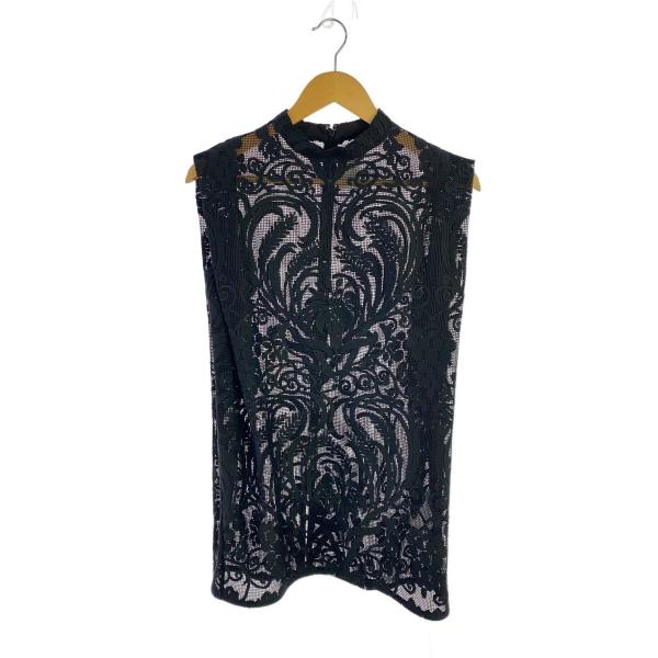 AMERI◆ノースリーブブラウス/FREE/ポリエステル/BLK/無地/01310490930//