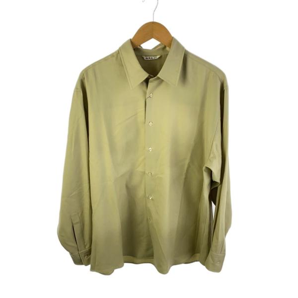 AURALEE◆長袖シャツ/4/ウール/BEG/A25AS01OS