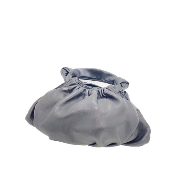 AMERI◆MEDI LEATHER GATHER MINI BAG/レザー/BLK