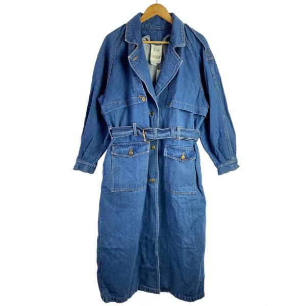 TOGETHER/トレンチコート/10/デニム/インディゴ/推定80s〜