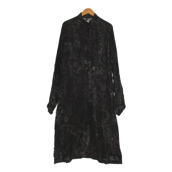 yohji yamamoto POUR HOMME◆長袖シャツ/--/レーヨン/BLK/総柄/HD-...