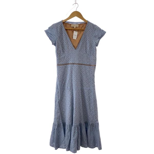 MICHAEL KORS◆半袖ワンピース/2/コットン/無地/JS381NS8ZT