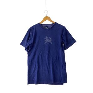 STUSSY◆90S/Tシャツ/M/コットン/NVY/プリント//