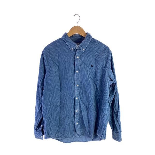 Carhartt◆L/S MADISON CORD SHIRT/長袖シャツ/XL/コットン/ブルー