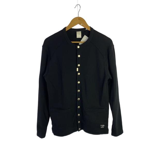 CRIMIE◆RIDERS SWEAT CARDIGAN/L/コットン/BLK/CR1-02C5-C...
