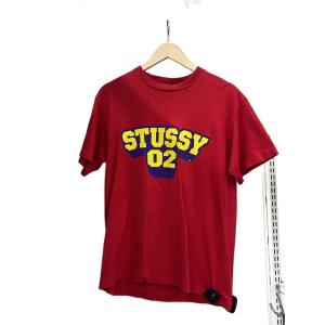 STUSSY◆Tシャツ/M/コットン/RED//