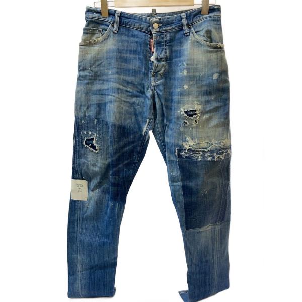DSQUARED2◆Sexy twist jean/リペア加工/ボトム/54/デニム/IDG/S71...