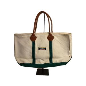L.L.Bean◆トートバッグ/キャンバス/ホワイト/80〜90s