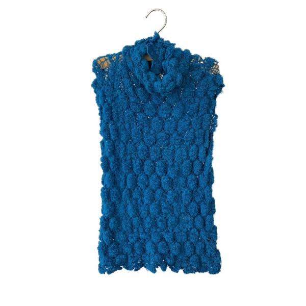 me ISSEY MIYAKE◆トップス/FREE/コットン/BLU/無地/MI54JN641//