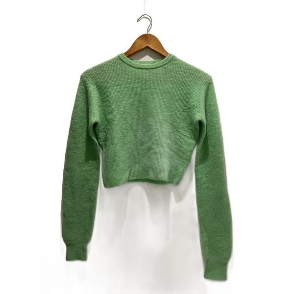 AURALEE◆BABY SURI ALPACA SHEER KNIT P/O/1/アルパカ/グリー...