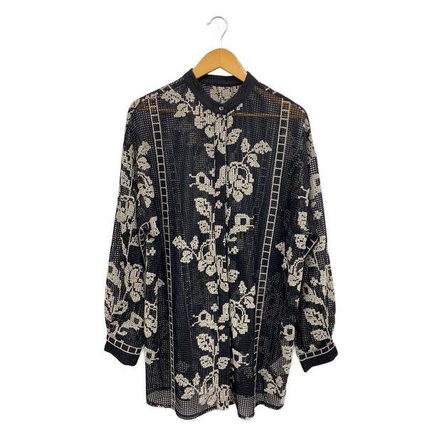 AMERI◆MEDI CROSS SHIRT//FREE/ポリエステル/BLK/総柄/0221043...