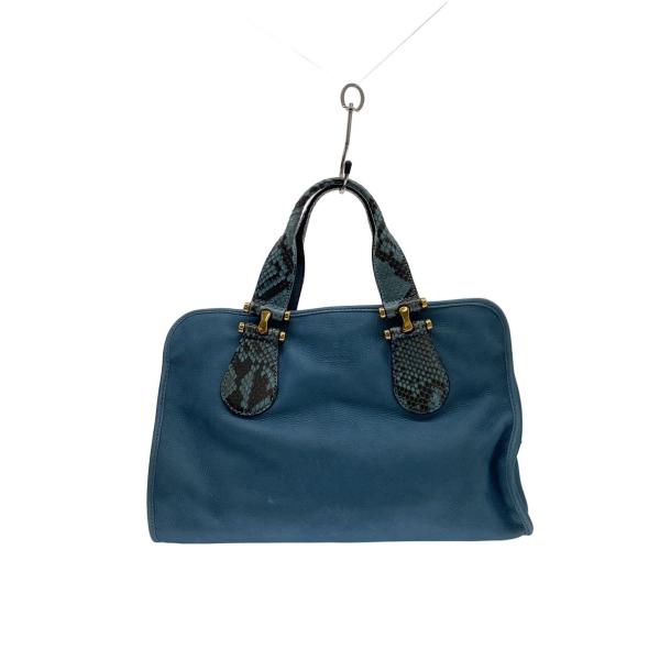 GUCCI◆Tan Twice Python Bag/レザー/BLU/無地/2100-8052989...