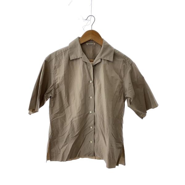 AURALEE◆ELVEDGE WEATHER CLOTH HALF SLEEVED SHIRTS/...
