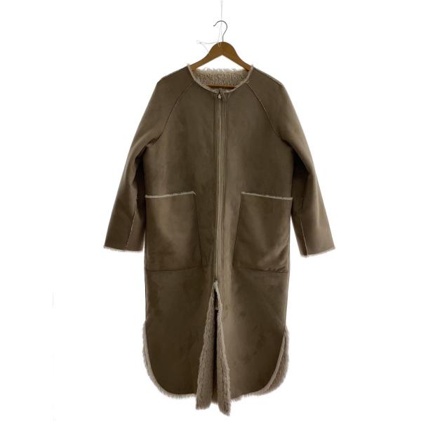 AMERI◆REVERSIBLE TWIN BOA COAT/コート/FREE/ポリエステル/CRM...