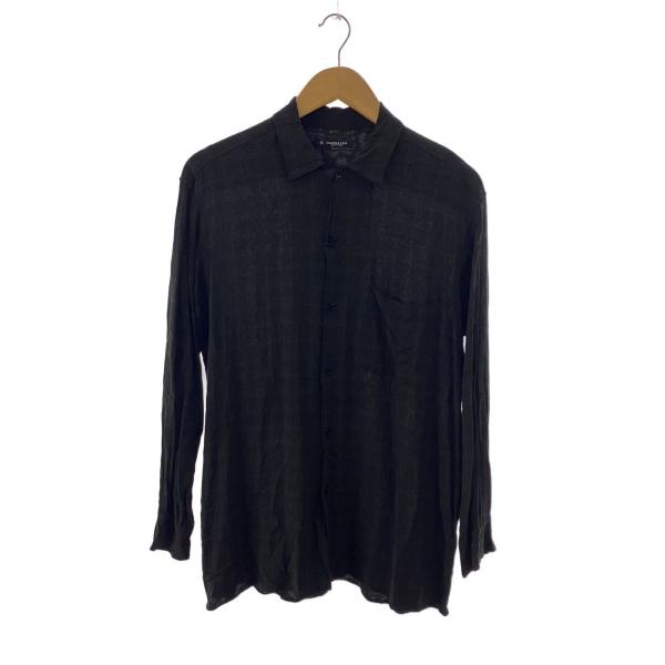 MAATEE&amp;SONS◆強撚RAYON OPEN COLLAR SHIRTS 長袖シャツ/1/レーヨ...