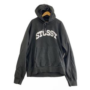 STUSSY◆BLOCK SPORTS PIG DYED HOOD/パーカー/XXL/コットン/BLK//