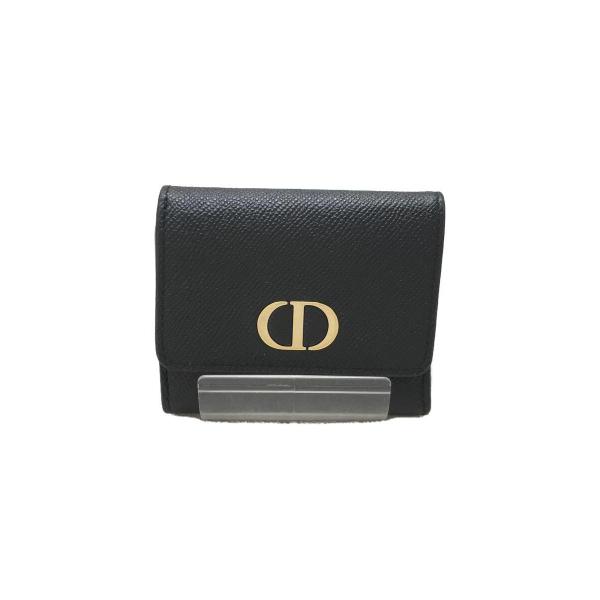 Christian Dior◆3つ折り財布/PVC/BLK/無地/レディース/MA-0261