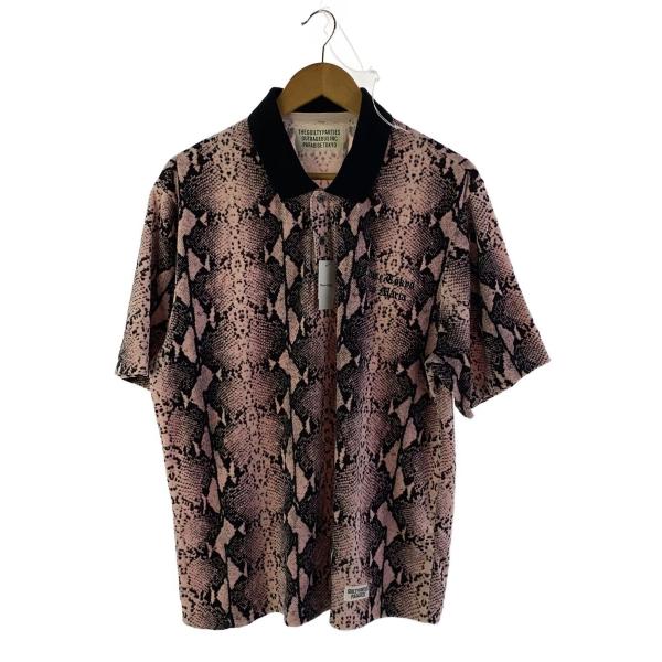 WACKO MARIA◆22SS/PYTHON VELOUR POLO SHIRT/ポロシャツ/M/...