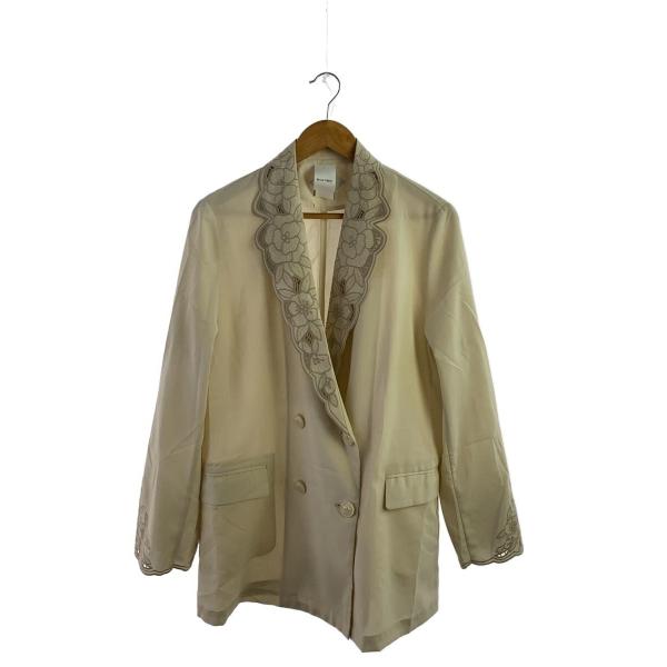 AMERI◆MEDI LACE EMBROIDERY COLLAR JACKET/S/ポリエステル/...