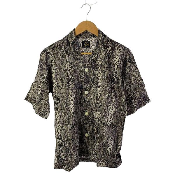 Needles◆Cabana Shirt Python/半袖シャツ/XS/コットン/GRY/アニマル...