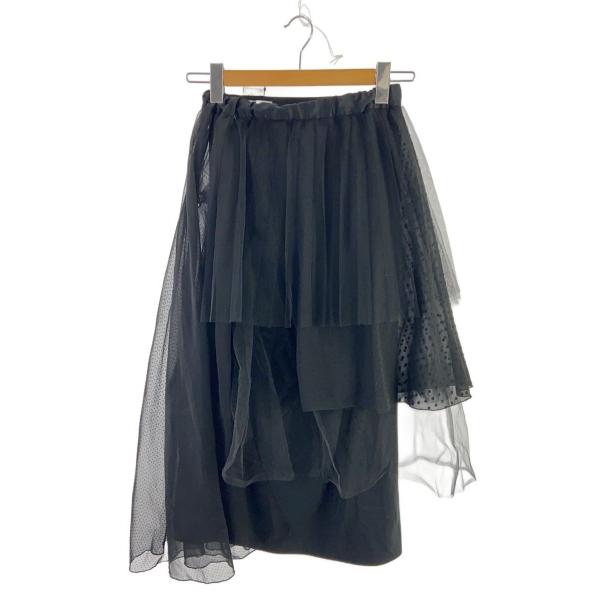 AMERI◆ロングスカート/--/ポリエステル/BLK