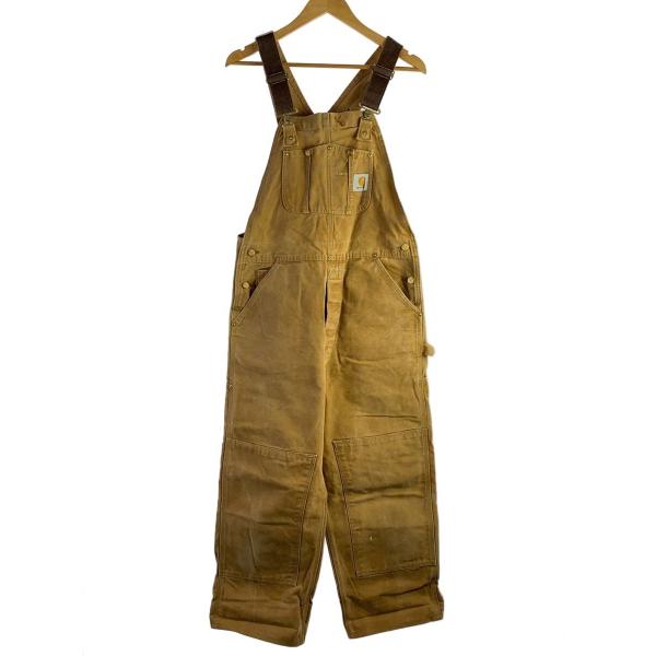 Carhartt◆80s~/ダブルニー/オーバーオール/34/コットン/CML