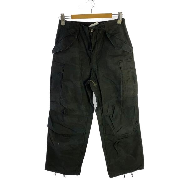 US.ARMY◆80s/カーゴパンツ/--/--/BLK/8415-01-098-7855