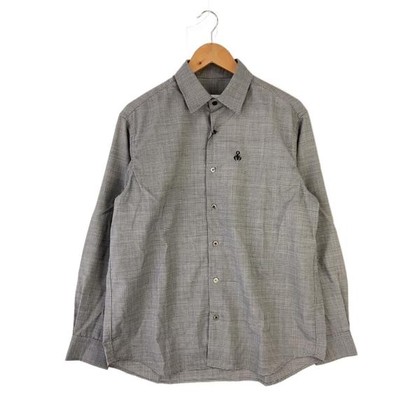 SOPHNET.◆長袖シャツ/1/ウール/GRY/千鳥格子/SPNT-260028