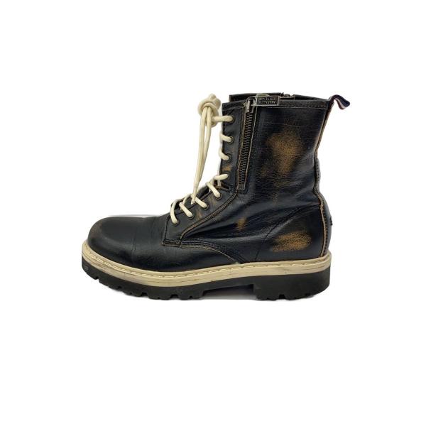 TOMMY HILFIGER◆ハイカットスニーカー/24cm/BLK/レザー/F1385OLLY