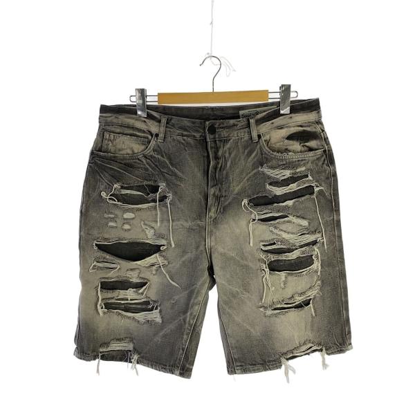 SMOKE RISE◆SMOKE RISE 10 HEAVY RIP &amp; REPAIショートパンツ/...