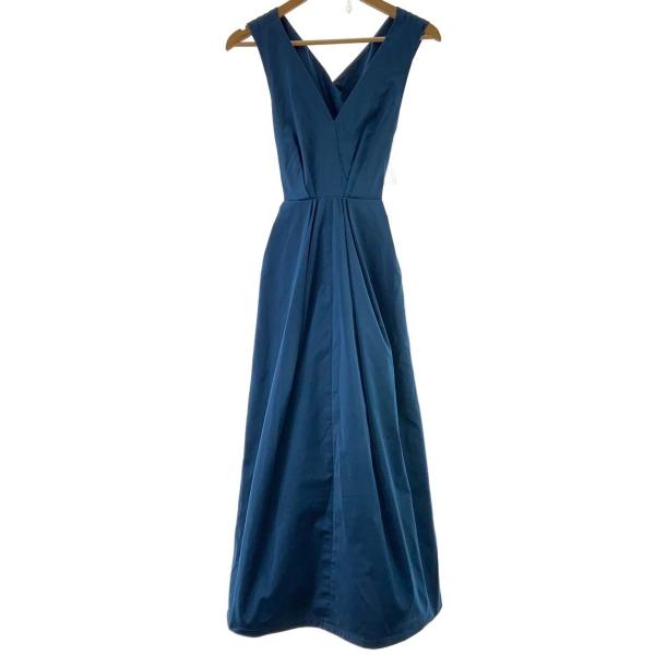 AMERI◆ノースリーブワンピース/FREE/ポリエステル/NVY/無地/0191540350