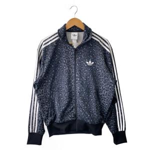 adidas◆U Leo/トラックジャケット/L/ポリエステル/BLK/総柄/JV7579//