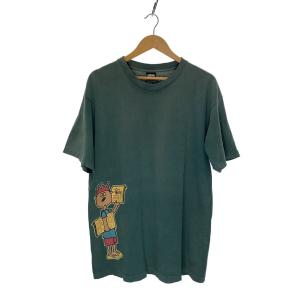 STUSSY◆Tシャツ/XL/コットン/GRN//