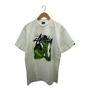 STUSSY◆00s/CUSTOMMADE No3/STUSSY SONIC/Tシャツ/--/コットン/WHT/プリント//PHOTO