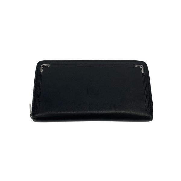 Cartier◆マスト ドゥ カルティエ/ラウンドジップ/長財布/--/BLK/メンズ