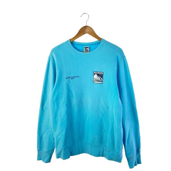 THE NORTH FACE◆STEEP TECH CREWNECK/S/コットン/BLU