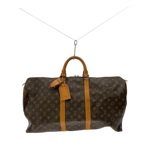 LOUIS VUITTON◆キーポル50_モノグラム・キャンバス_BRW/PVC/BRW/総柄