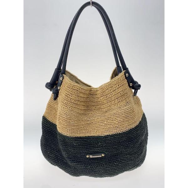 TREASURE TOPKAPI◆ハンドバッグ/--/BLK/無地