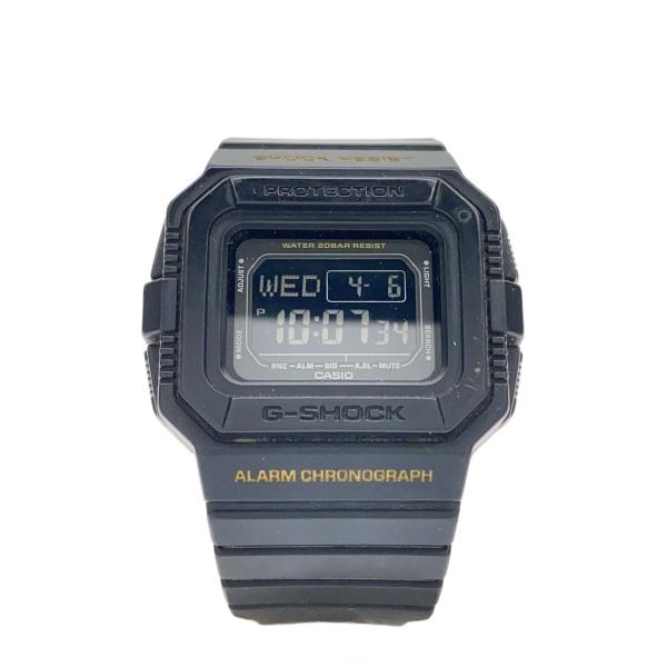 CASIO◆クォーツ腕時計/デジタル/ラバー/BLK/BLK/SS/DW-D5500//