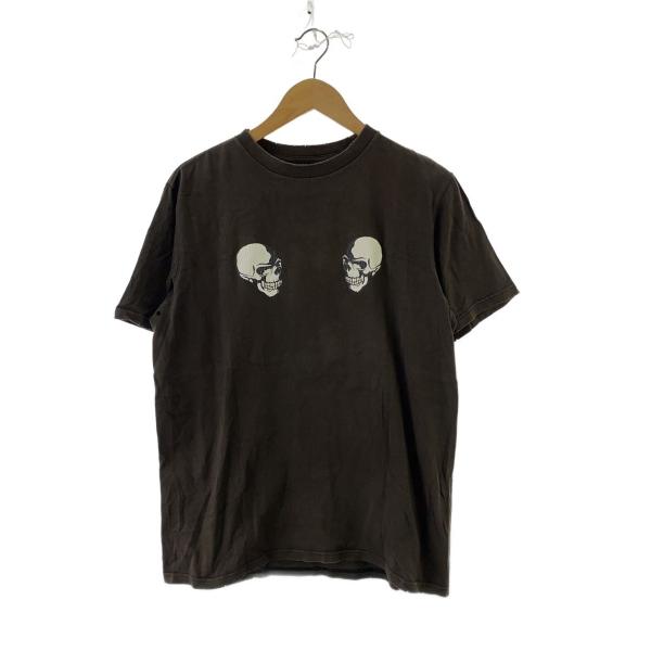 NUMBER (N)INE◆04SS/DREAM期/グランジスカルTシャツ/3/コットン/ブラウン/...
