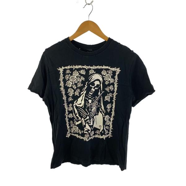 NUMBER (N)INE◆06SS/GUNS期/スカルマリアTシャツ/4/コットン/BLK/プリン...