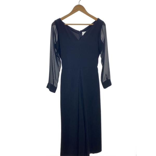 AMERI◆オールインワン/S/ポリエステル/BLK/無地/027250551