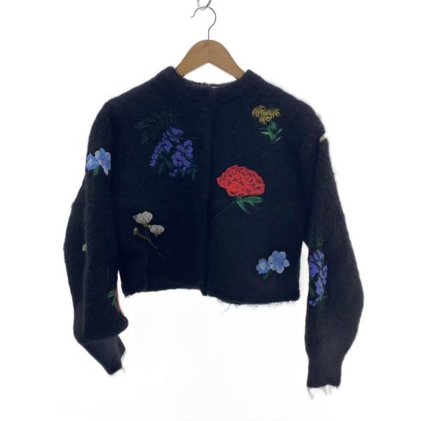 AMERI◆AMANDA MOHAIR KNITTOP/カーディガン(厚手)/FREE/モヘア無地/...