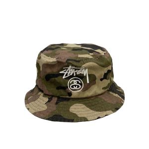 STUSSY◆STOCK LOCK BUCKET HAT/バケットハット/コットン/カモフラ/メンズ/132651