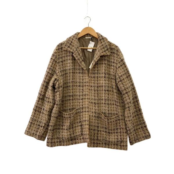 AURALEE◆ジャケット/4/ウール/BEG/チェック/A22AB01HT//